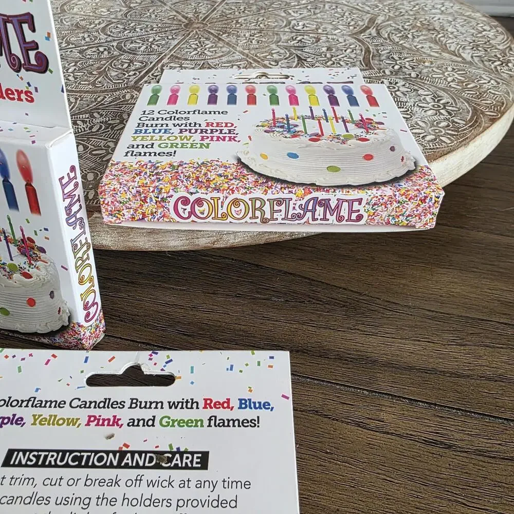 Colorflame Multicolor Celebration Candles & Holders Bundle Of 3 Boxes (36) NIB